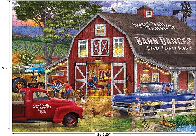 RoseArt - Chris Bigelow - The Barn Dance - 1000 Piece Jigsaw Puzzle for Adults