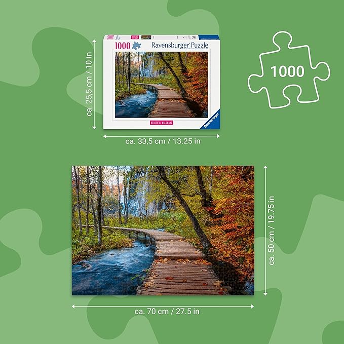 Ravensburger Autumnal Wooden Trail 1000 Piece Puzzle for Adults