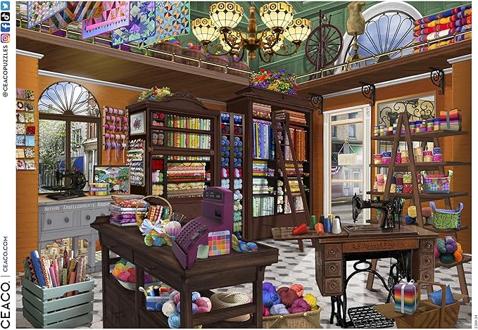 Ceaco - EZ 2 Hold - Bigelow - Spools N Bolts - 500 Piece Puzzle for Adults - Challenging and Perfect for Game Nights - Finished Puzzle Size 21.25 x 15