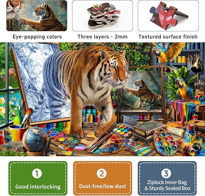 1000-Piece Puzzle for Adults - Relaxing Jigsaw Puzzle for Adults, Fun and Challenging Jigsaw Puzzles, Magic Art Studio Puzzle, 26.65 x 19.25 in