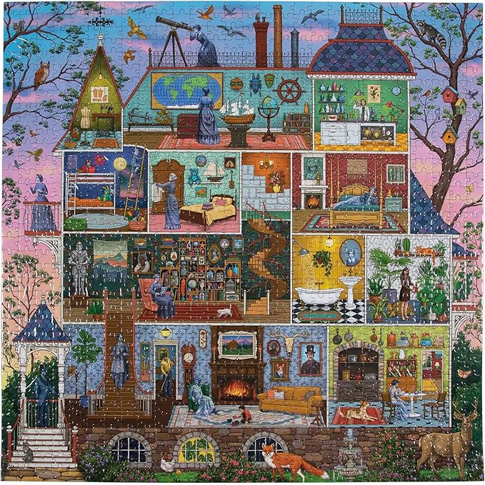 eeBoo 1000 Piece Puzzle - Alchemist's Home Jigsaw Puzzle for Adults, Square 23" x 23" Made with Recycled Board & Vegetable-Based Ink