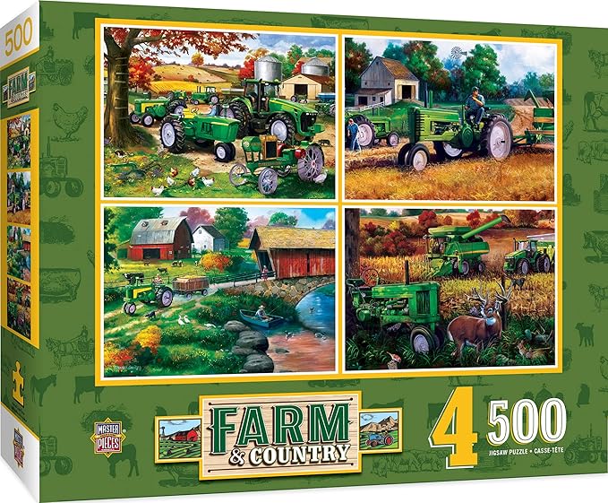 MasterPieces 2000 Piece Jigsaw Puzzle for Adults, Family, Or Youth - Farm Country 4-Pack - 14"x19"