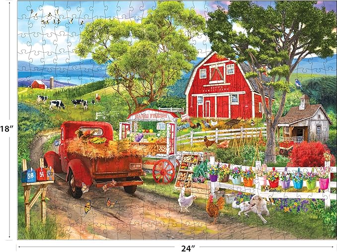 RoseArt - Kodak Premium - Farm Stand - 350 Piece Jigsaw Puzzle for Adults