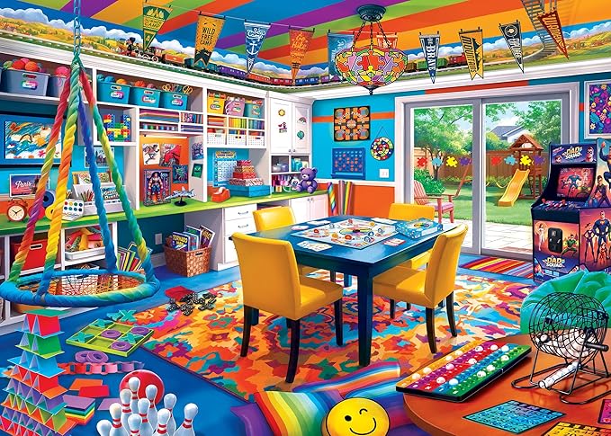 Masterpieces 500 Piece Jigsaw Puzzle for Adults, Family, Or Youth - Game Night Central - 15"x21"