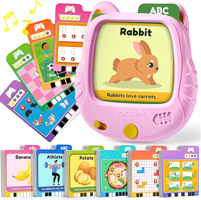 JOVA lalalark Talking Flash Cards for Kids 3 4 5 Year Old, Toddler Learning Toys with 136 Sight Words & 64 Games, Montessori Educational Toy for Kids, Preschool Learning Activities, Boys Girls Gifts