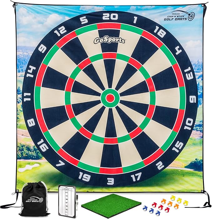 The Original GoSports Chip N' Stick - Choose Classic, Darts or Islands - Giant Golf Games with Balls and Chipping Mat