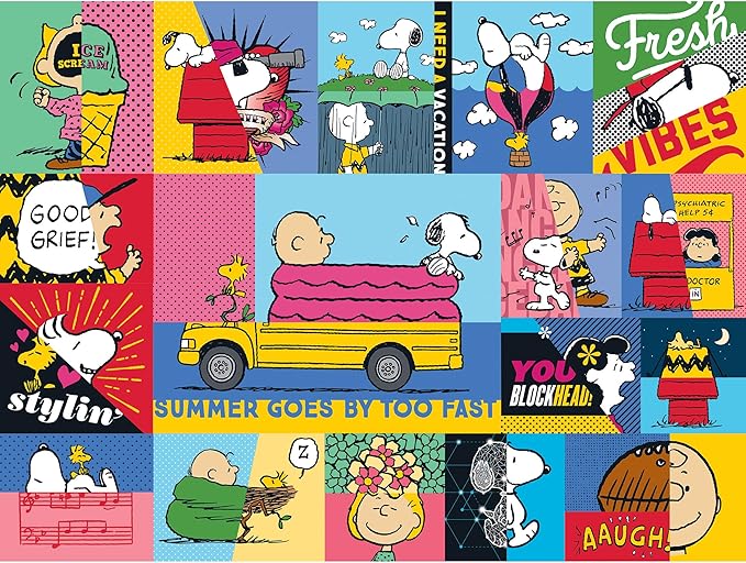 RoseArt - Peanuts - Peanuts Vibes - 300 Piece Jigsaw Puzzle for Adults