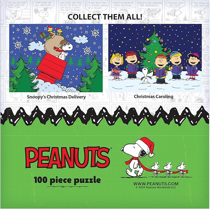 RoseArt - Peanuts - Christmas Caroling - 100 Piece Jigsaw Puzzle for Kids and Adults