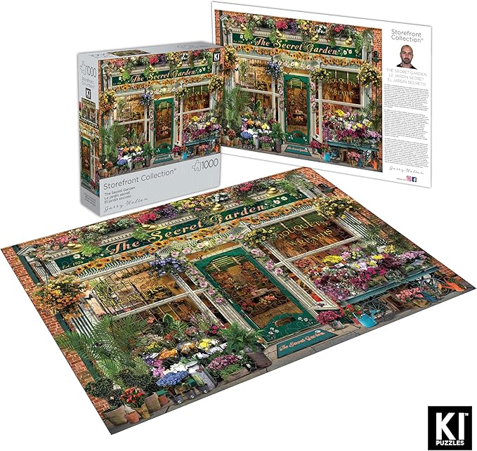 1000 Piece Puzzle for Adults Garry Walton Storefronts Florist The Secret Garden Challenging Colorful Jigsaw 27x20