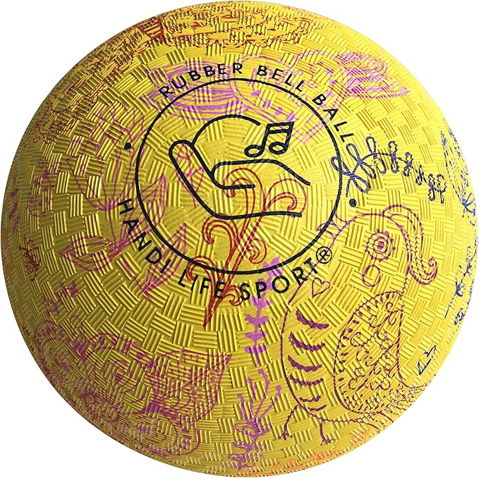 Handi Life Sport | Little Butterfly Bell Ball | Lightweight Audible Ball with Inflatable Rubber & Tactile Grip| Therapy & Recreation | Adaptive Sports