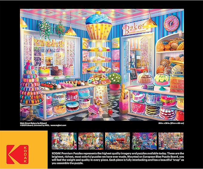 RoseArt - Kodak Premium Collector - Main Street Bakery - 2000 Piece Jigsaw Puzzle for Adults