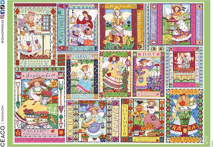 Ceaco - EZ2Hold - Tracy Flickinger - Garden Fairies - 500 Piece Jigsaw Puzzle for Adults - Challenging Puzzle Perfect for Game Nights - Finished Size is 26 x 19