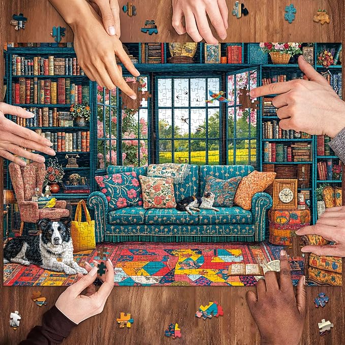 Jigsaw Puzzles for Adults 1000 Pieces, Interlock Perfectly No Dust, Impossible Difficult Hard Fun 1000 Piece Jigsaw Puzzles for Adults-1:1 Poster-Cozy Study