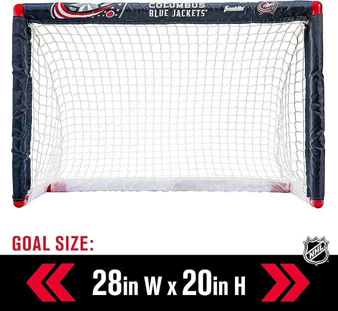 Franklin Sports NHL Mini Hockey Set - Kids Indoor Knee Hockey Goal, Ball, + 2 Stick Combo - Youth Team Indoor Toy Set - Official - Ages 3+