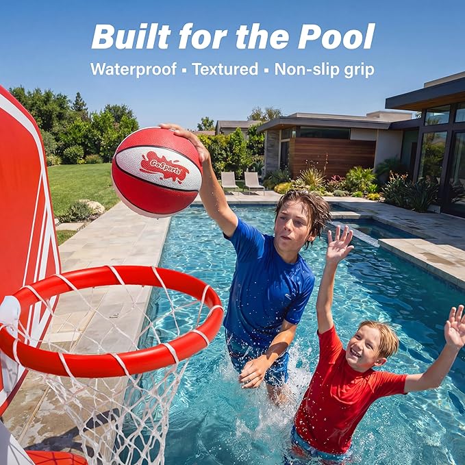 GoSports Water Basketballs 2 Pack - Choose Between Size 3 and Size 6, Great for Swimming Pool Basketball Hoops