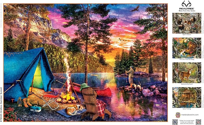MasterPieces 1000 Piece Jigsaw Puzzle for Adults - Endless Summer Sunset - 19.25"x26.75" - Landscape Nature Scene - Officially Licensed Realtree - Ages 14+