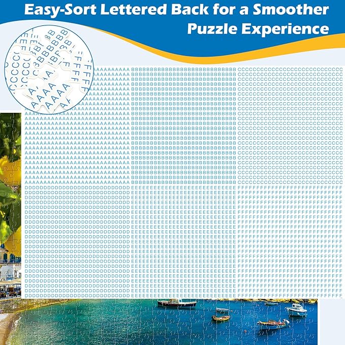 2 Pack 500 Pieces Puzzle for Adults, Summer Amalfi Coast Puzzle 500 Pieces for Adults Teens Seniors, Lake Tahoe Scenery Jigsaw Puzzle Challenging Puzzles for Family Activity Gift