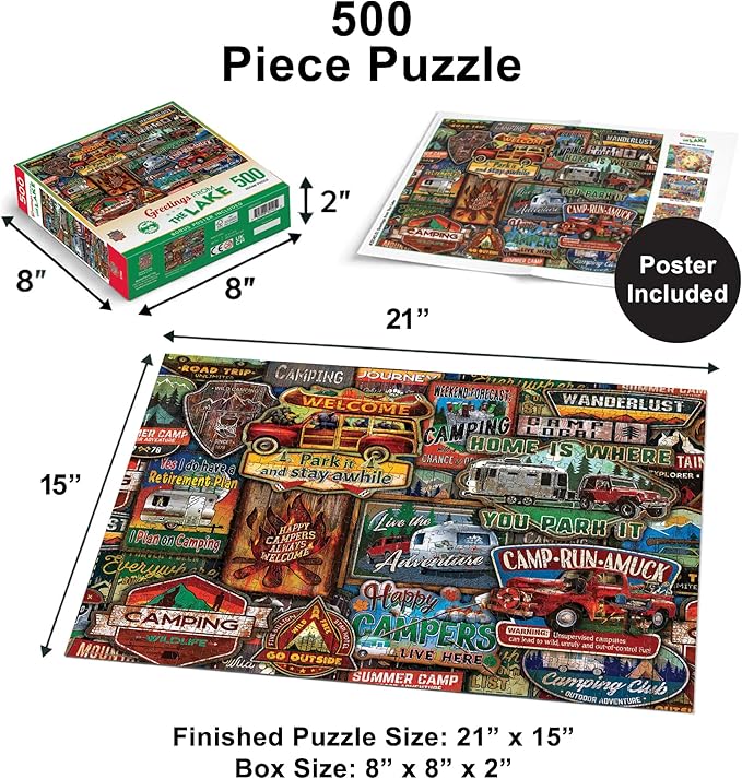 MasterPieces - 550 Piece Jigsaw Puzzle, The Lake, Fun for Adults, Family, Kids, 18" x 24"