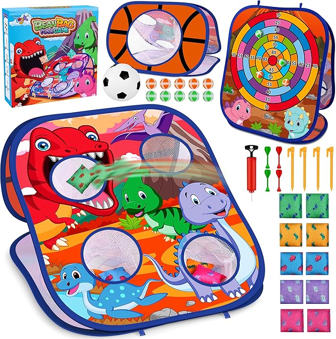 Animal Bean Bag Toss Game Toy Outdoor Toss Game, Family Party Party Supplies for Kids, Gift for Boys Birthday or Christmas for Toddlers Ages 3 4 5 6 Year Old