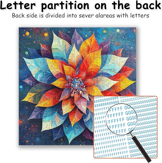 Puzzles for Adults 1000 Piece, Round Mandala Jigsaw Puzzles 1000 Pieces, Impossible Puzzle for Home Decor, Finished Size 23.98 * 23.98", with 1:1 Poster, Letter on The Back