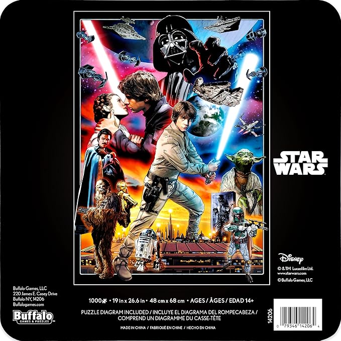 Buffalo Games - Star Wars - You'll Find I'm Full of Surprises - 1000 Piece Jigsaw Puzzle for Adults - Collectible Tin Case - Finished Size is 26.6 x 19