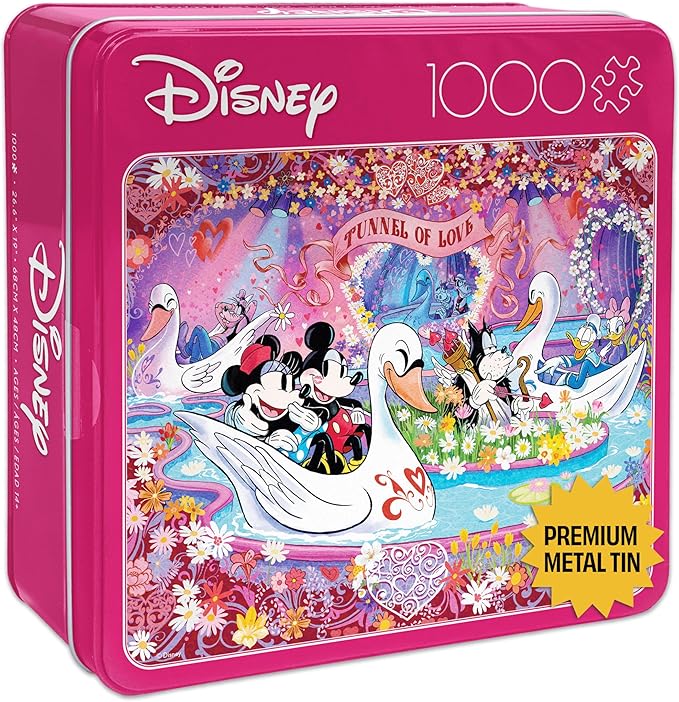 Ceaco - Disney - Tunnel of Love - 1000 Piece Jigsaw Puzzle for Adults - Collectible Tin Case - Finished Size is 26.6 x 19