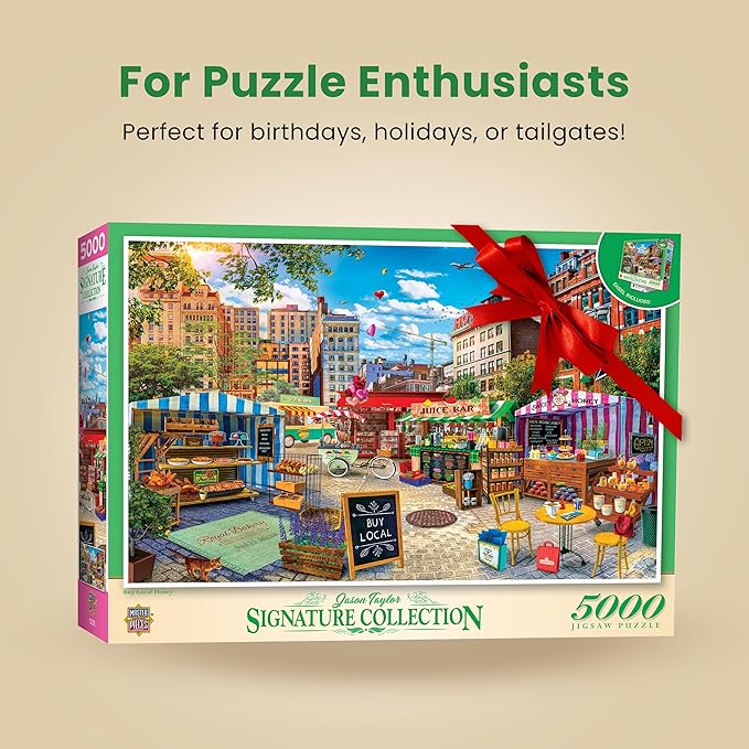 MasterPieces 5000 Piece Jigsaw Puzzle for Adults, Family, Or Kids - Buy Local Honey - Manufacturer Defect - 40"x60"