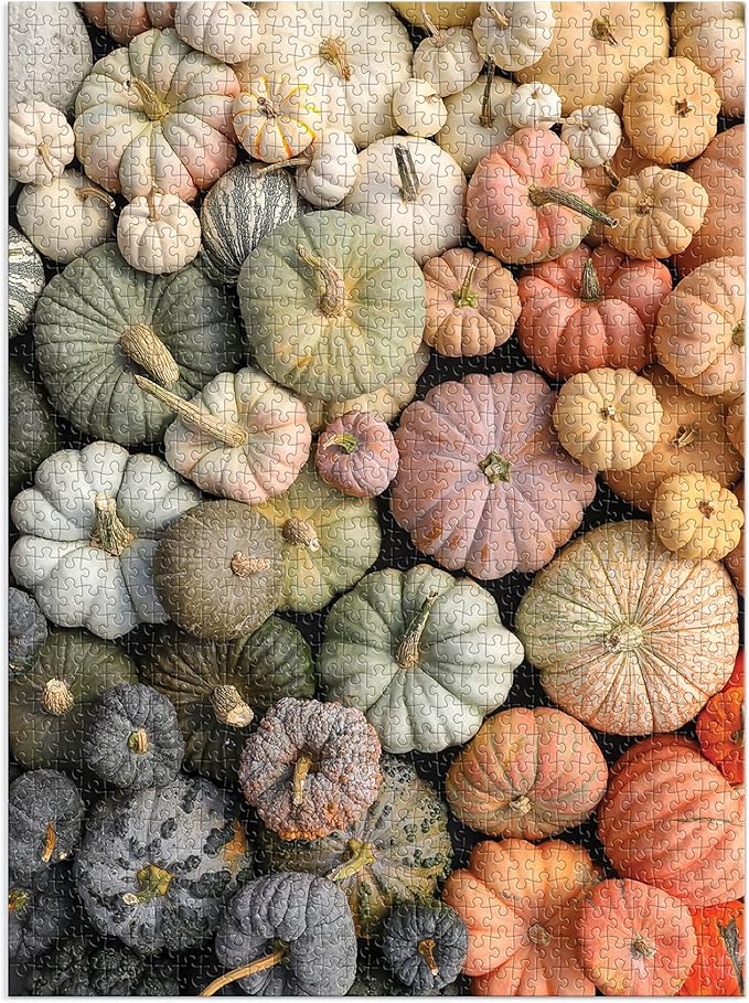 Galison Heirloom Pumpkins Puzzle, 1000 Pieces, 27” x 20” – Difficult Jigsaw Puzzle Featuring Stunning and Colorful Artwork – Thick, Sturdy Pieces, Challenging Family Activity