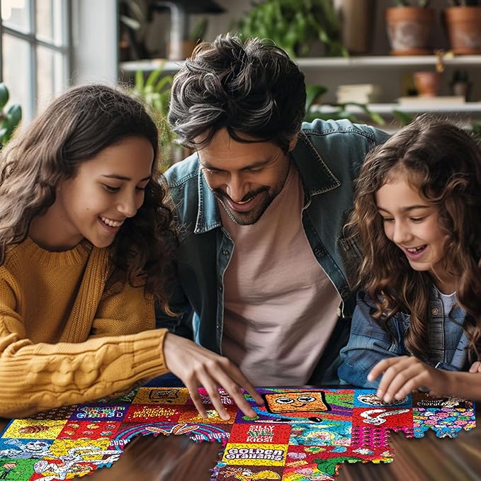 White Mountain 1000 Piece Jigsaw Puzzle Fun Collage Food Puzzles with Large Pieces Gift for Adults and Family 24"x30" - Favorite Cereal