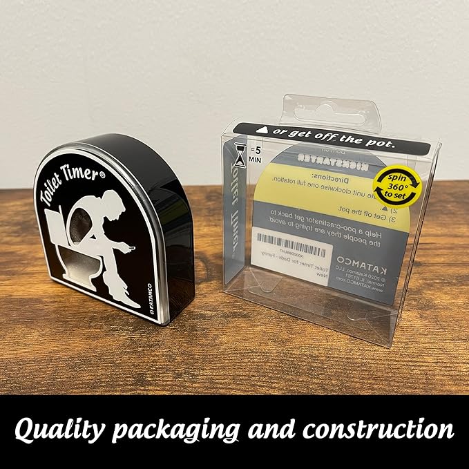 Katamco The Original Toilet Timer (Classic), As Seen on Shark Tank. Funny Stocking Stuffer for Men, Husband, Dad, Son, Boyfriend.