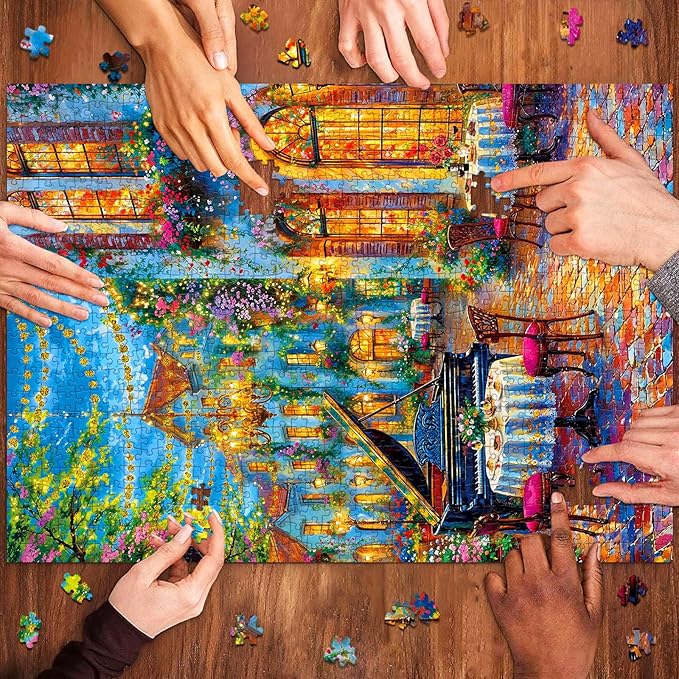 ChalzidarJigsaw Puzzles for Adults 1000 Pieces, Impossible Difficult Hard Fun 1000 Piece Jigsaw Puzzles for Adults-1:1 Poster-Romantic Piano