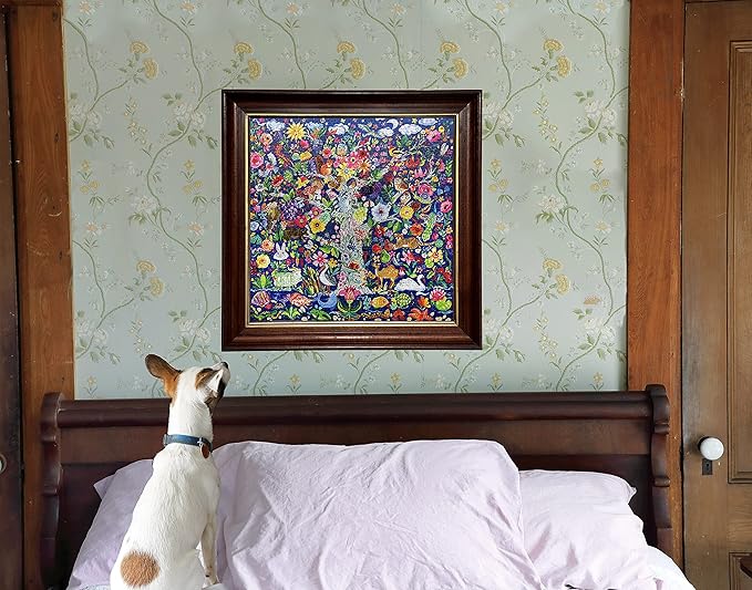 eeBoo 1000 Piece Puzzle - Tree of Life Jigsaw Puzzle for Adults, Square 23" x 23" Made with Recycled Board & Vegetable-Based Ink