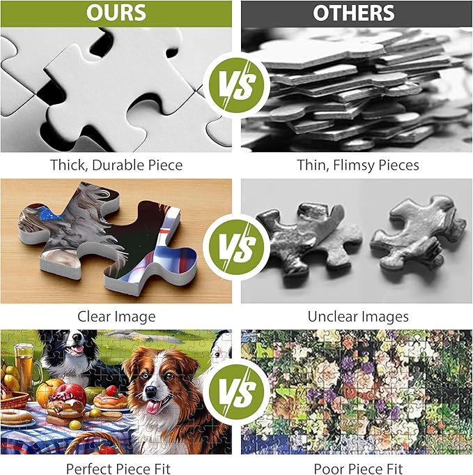 500 Pieces Puzzles for Adults–Dogs Jigsaw Puzzle for Adults Elderly–Recycled Paper Puzzle 500 Pieces–Challenging Family Activity Game Gift for Family Friends Men Women Seniors (21x15in)