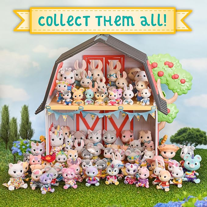 Honey Bee Acres The Cloverberrys Cow Family, 4 Miniature Doll Figures, Small