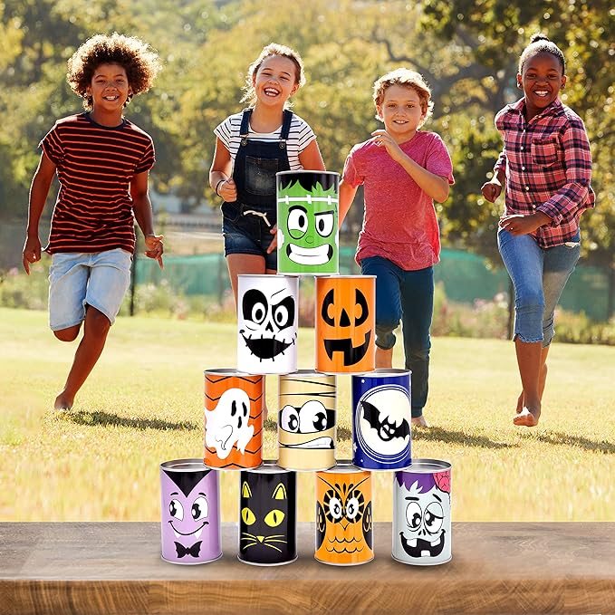 JOYIN 13 Pcs Halloween Carnival Can Bean Bag Toss Games for Kids & Adults Trick or Treat Decoration, Home Decor Party Favors Supplies, Homeschooling Backyard Game