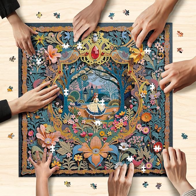 Fairyland Jigsaw Puzzles for Adults 1000 Pieces, Fairytale World Challenging Puzzles Perfect for Game Night, Great Gift Idea,Size 24x24 in