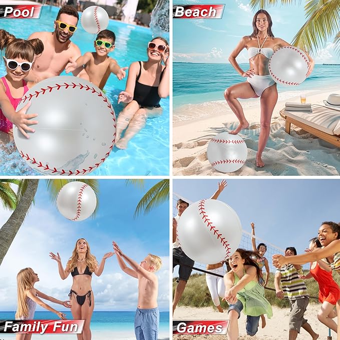 POZA Inflatable Beach Balls - Elegant Glitter Confetti Premium Floaters, Heavy Duty Vinyl Floatation Pool Toys for Pool Beach Party, UV Resistant Pool Décor