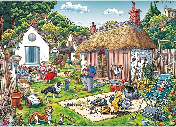 Jigsaw Puzzles for Adults 1000 Pieces, Interlock Perfectly No Dust, Impossible Difficult Hard Fun 1000 Piece Jigsaw Puzzles for Adults-1:1 Poster-Warm Courtyard