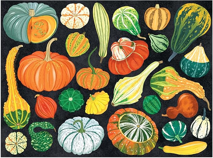 Galison World of Pumpkins – 1000 Piece Jigsaw Puzzle Featuring Beautiful Painted Artwork of A Pumpkin and Gourd Collection