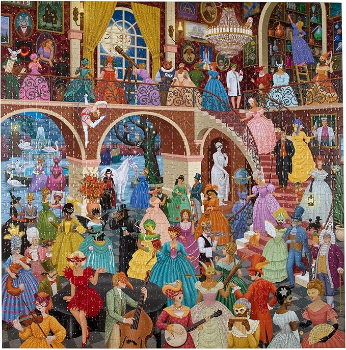 eeBoo 1000 Piece Puzzle - Alchemist's Masquerade Jigsaw Puzzle for Adults, Square 23" x 23" Made with Recycled Board & Vegetable-Based Ink