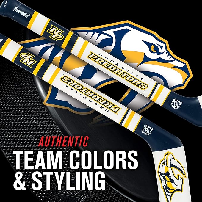 Franklin Sports NHL Team Mini Soft Hockey Stick Set - NHL Team Soft Foam Mini Hockey Stick and Ball - Great Toy for Kids