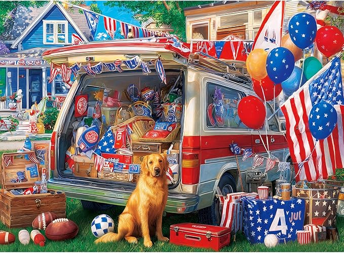 300 Piece Puzzles for Adults, American Football-Themed Jigsaw Puzzles, Backyard Tailgate Party Puzzle 300 Pieces, Must-Have Decor for Football Lovers, Challenging Gift for Football Fans, 20.5 * 15 in