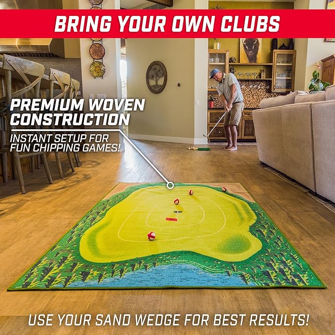 The Original GoSports Chip N' Stick - Choose Classic, Darts or Islands - Giant Golf Games with Balls and Chipping Mat