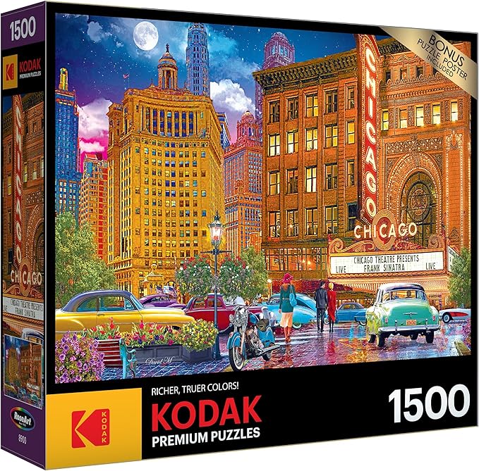 RoseArt - Kodak Premium - Chicago - 1500 Piece Jigsaw Puzzle for Adults