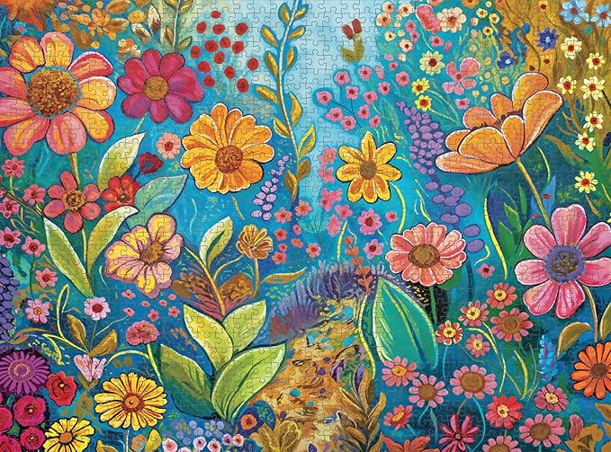 Cross & Glory - The Color Garden, No. 5-1000 Piece Jigsaw Puzzle for Adults | Modern Abstract Floral Art Puzzle | Premium Quality | 20x27 Inches