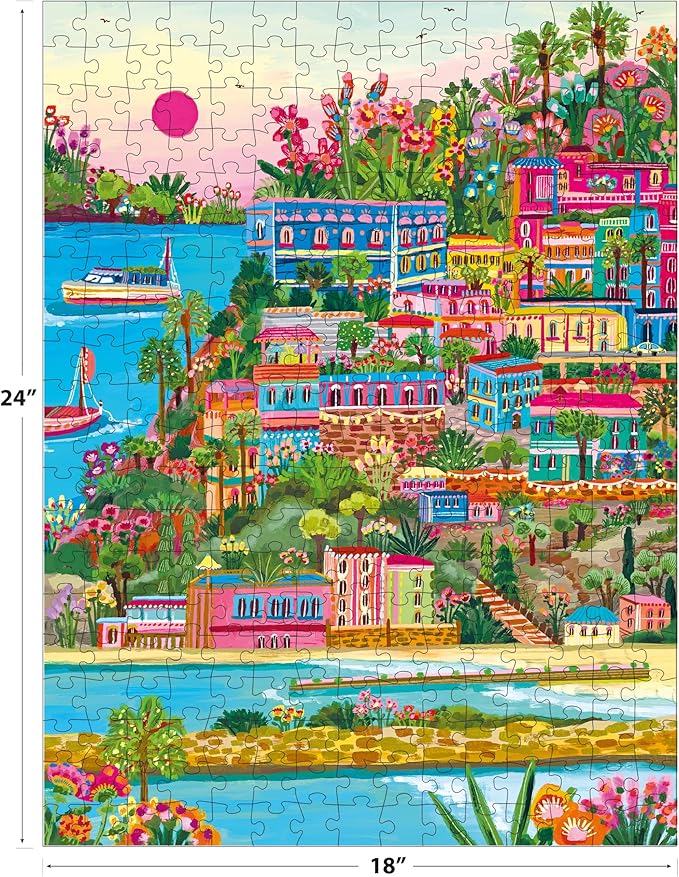 RoseArt - Millie Illustrates - Puglia, Italy - 300 Piece Jigsaw Puzzle – Scenic Mediterranean Artwork, Fun & Relaxing Puzzle for Adults