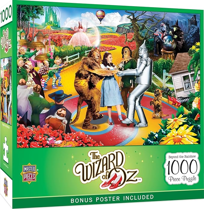 MasterPieces Wizard of Oz Jigsaw Puzzle - 1000 Piece Puzzle for Adults - Beyond The Rainbow - 19.25"x26.75" - Vibrant Design, Problem Solving Skills
