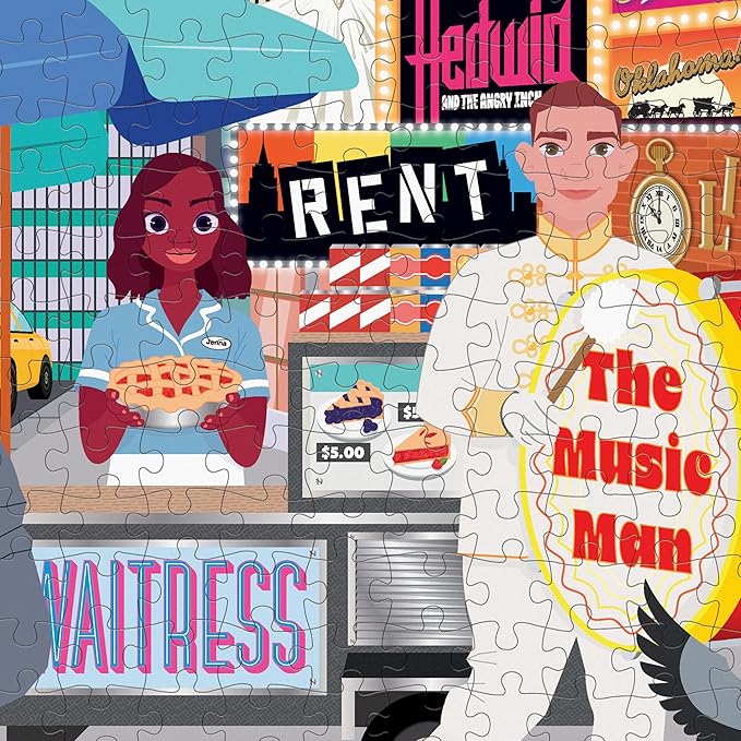 Ridley's: 50 Must-See Musicals Bucket List 1000-Piece Puzzle|Unique Graphics of Popular Broadway Musicals in New York City|Room Décor After Completion|Great Gift for Musical Lovers