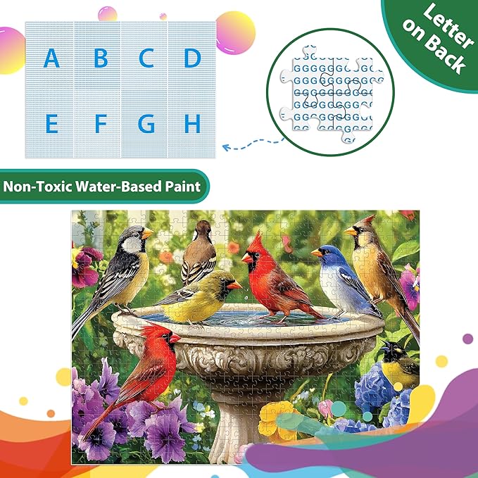 500 Piece Puzzles for Adults, Birds Jigsaw Puzzle 500 Piece for Adults Seniors, Recycled Cardboard Large Piece Puzzle 500, Family Games Great Gift for Mom Dad Family Friends 20.5 x 15 in