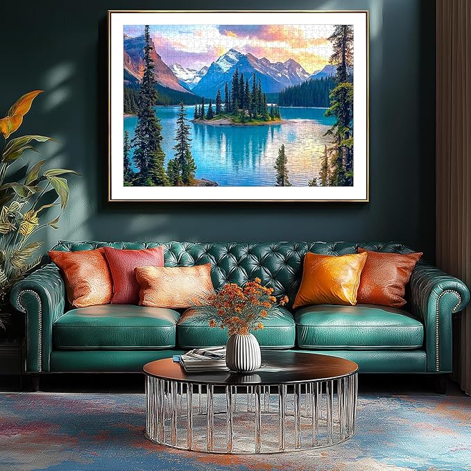 Blueforest Moraine Lake Puzzles for Adults 1000 Pieces, Canada Banff National Park Nature Landscape Jigsaw Puzzle, Difficult Challenging Puzzle 27.5x19.7 Inch Art Puzzle
